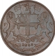 Copper One Quarter Anna Coin of East india Company of Birmingham Mint of 1858.