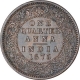 Copper One Quarter Anna Coin of Victoria Queen of Calcutta Mint of 1875.