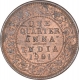 Copper One Quarter Anna Coin of Victoria Empress of Calcutta Mint of 1901.