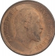 Copper Quarter Anna Coin of King Edward VII of 1904.