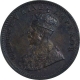 Copper One Quarter Anna Coin of King George V of 1914.