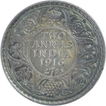 Silver Two Annas Coin of King George V of 1916.