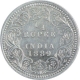 Silver Quarter Rupee Coin of Victoria Empress of 1889.