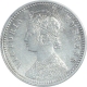 Silver Quarter Rupee Coin of Victoria Empress of 1889.