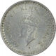 Silver One Quarter Rupee Coin of King George VI of 1945.