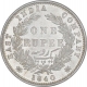 Silver One Rupee Coin of Victoria Queen of Calcutta Mint of 1840.