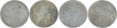 Silver One Rupee Coins of Victoria Queen of 1862.