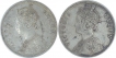 Silver One Rupee Coin of Victoria Queen of 1862.