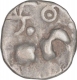 Punch Marked Silver Half Karshapana Coin of Saurashatra Janapada. 