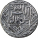 Silver Half Rupee Coin of Akbar Lahore Mint Mihr Month.