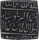 Silver Square One Rupee Coin of Akbar of Jaunpur Mint.