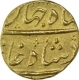 Gold Mohur Coin of Shahjahan II of Surat Mint.