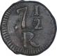 Copper Seven & Half Reis Coin of Maria II of Goa of Indo Portuguese.