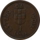 Bronze One Tanga Coin of Indo Portuguese.