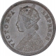 Copper One Twelfth Anna Coin of Victoria Empress of Calcutta Mint of 1878.