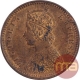 Copper One Twelfth Anna Coin of Victoria Empress of 1889.