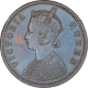 Copper One Quarter Anna Coin of Victoria Queen of Calcutta Mint of 1874.