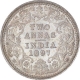 Silver Two Annas Coin of Victoria Empress of Bombay Mint of 1897.