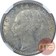 Silver One Quarter Rupee Coin of Victoria Queen of Bombay Mint of 1840.