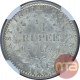 Silver One Quarter Rupee Coin of Victoria Queen of Bombay Mint of 1840.