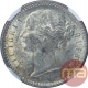 Silver One Quarter Rupee Coin of Victoria Queen of 1840.