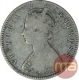 Silver Half Rupee Coin of Victoria Empress of 1880.