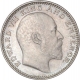 Silver Half Rupee Coin of King Edward VII of Calcutta Mint of 1906.