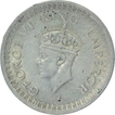 Silver Half Rupee Coin of King George VI of 1945.