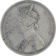 Silver One Rupee Coin of Victoria Queen of Bombay Mint of 1862.