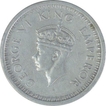 Silver One Rupee Coin of King George VI of 1945.