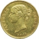 Gold One Mohur Coin of Victoria Queen of Calcutta Mint of 1841.