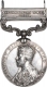 Silver General Service Medal of King George V of British India.