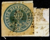 Extremely Rare Scinde Dawk Stamp with Diamond Dots of 1852 with Light Cancellation.