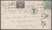 Postage Due cover to England sent after the expiry of concessionary rate and marked postage due.