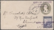 KGV Half anna stationary overprinted with I.E.F.