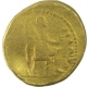 Gold Aureus coin of Ancient Roman of Tiberius.