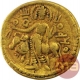 Gold Dinar Coin of Vasudeva I of Kushan Dynasty.