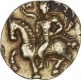 Very Rare Gold Dinar Coin of Kumaragupta I of Gupta Dynasty of Horseman type.