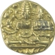 Gold Half Varaha Coin of Pratapa Devaraya I of Vijayanagara Empire.