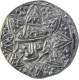 Silver Half Rupee Coin of Akbar of Lahore Mint of Mihr Month. 