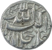 Silver Half Rupee Coin of Akbar of Lahore Mint of Di Month.