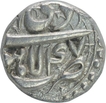 Silver Half Rupee Coin of Akbar of Lahore Mint of Di Month.