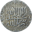 Silver One Rupee Coin of Akbar of Ahmadabad Mint.