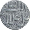 Silver One Rupee Coin of Akbar of Ahmadabad Mint of Aban Month.