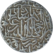Silver One Rupee Coin of Akbar of Hadrat Delhi Mint. 