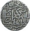 Silver One Rupee Coin of Akbar of Jaunpur Mint.