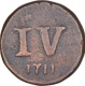 Copper Five Reis Coin of Joao V of Goa of Indo Portuguese.