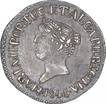 Rare Silver Half Pardao Coin of Maria II of Goa of Indo Portuguese.