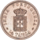 Bronze Half Tanga Coin of Carlos I of Indo Portuguese.