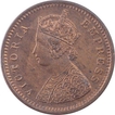 Copper One Twelfth Anna Coin of Victoria Empress of Bombay Mint of 1883.